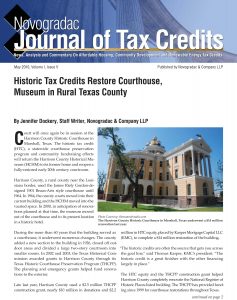 Journal of Tax Credits - Harrison Courthouse - KMC Tax Credits Project